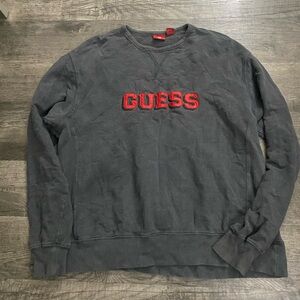 GUESS Men's Charcoal Crewneck Sweater